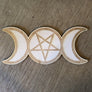Triple Moon Pentagram Crystal Grid