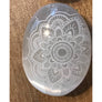 Selenite Palmstone Laser Engraved Mandala - Crown Chakra