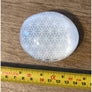 Selenite Laser Engraved Palmstone - Flower of Life
