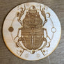 Scarab Moon Phase Crystal Grid - Beetle Crystal Grid
