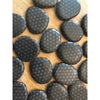 Black Obsidian Small Engraved Palm Stone - Flower of Life