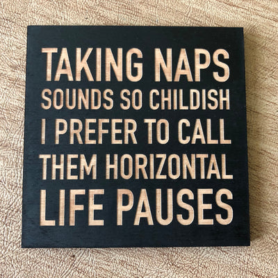 Painted Wood Magnet - Naps