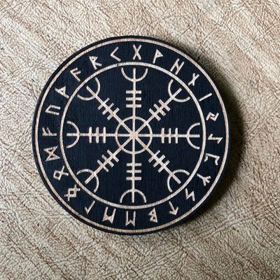 Painted Helm of Awe Magnet - Helm of Awe Mandala
