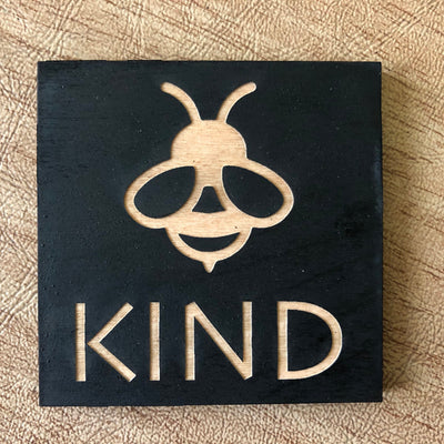 Painted Wood Magnet - Be Kind