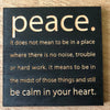 Painted Wood Magnet - Peace Magnet 