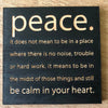 Painted Wood Magnet - Peace Magnet