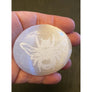 Selenite Palm Stone Honey Bee