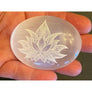 Selenite Palm Stone Lotus Flower