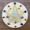 Celtic Pentagram Moon Crystal Grid - Pentagram Crystal Grid