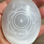 Selenite Palmstones Chakras