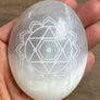 Selenite Palmstones Chakras