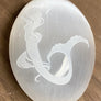 Selenite Palm Stone Mermaid