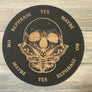 Skull Death Moth Pendulum Board - Skull Death Moth Divination Board - Altar Decoration