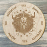 Bull Skull Pendulum Board - Bull Skull Divination Board - Altar Decoration