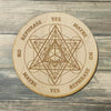 Merkaba Metatron's Cube Pendulum Board - Merkaba Divination Board - Altar Decoration - Sacred Geometry