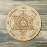 Merkaba Metatron's Cube Pendulum Board - Merkaba Divination Board - Altar Decoration - Sacred Geometry