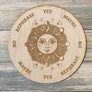 Sun Moon Phase Pendulum Board - Sun Moon Phase Divination Board - Altar Decoration
