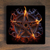 Flaming Pentagram Magnet