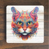 Trippy Whiskered Wonder Psychedelic Cat Magnet - Cat Refrigerator Magnet -  Spiritual Magnet -  Refrigerator Magnet