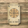 Wheel of Fortune Tarot Card Magnet - UV-Printed 3" Height - Symbolic Cycles of Life - Wheel Tarot Card Magnet