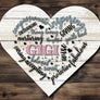 Mom Heart Magnet - Grandma Heart Magnet - Mother's Day Magnet