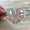 Retro Love Sticker - Vinyl Sticker - Love Sticker - Vintage Sticker - Retro Sticker - Water Bottle Sticker - Laptop Sticker