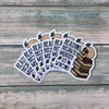 Reading Sticker - Vinyl Sticker - Snarky Sticker - Reading Because Murder is Wrong Sticker