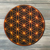 Flower of Life Crystal Grid Color - Flower of Life Altar Decoration