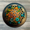 Flower of Life Crystal Grid Color - Flower of Life Altar Decoration