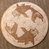 Koi Fish Flower of Life Crystal Grid