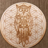 Owl Dreamcatcher Flower of Life Crystal Grid