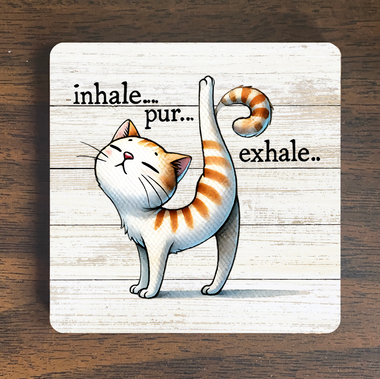 Inhale Purr Exhale Cat Magnet