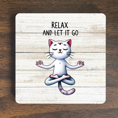 Relax and Let it Go Cat Magnet