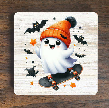 Ghost Skate Magnet - Halloween