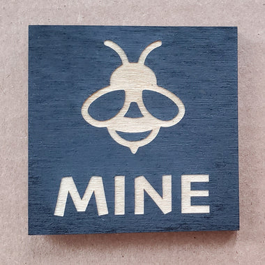Painted Wood Magnet - Be Mine