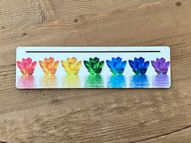 Color -Chakra Lotus - 3 Card Tarot Card Holder