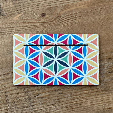 Color -Flower of Life Color - Single Tarot Card Holder