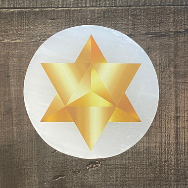 Color -Merkaba Selenite Disc