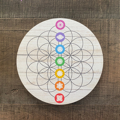 Color -Flower of Life Crystal Chakras Color