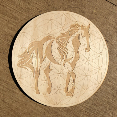Horse Flower of Life Crystal Grid