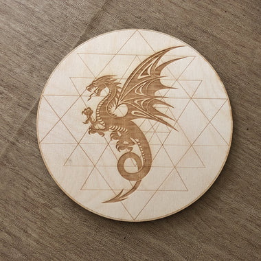 Dragon Crystal Grid - Wall Art - Altar Table