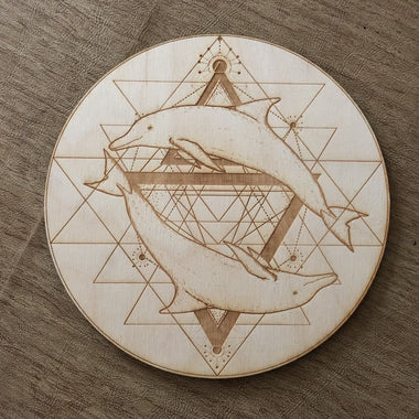 Dolphin Crystal Grid - Wall Art