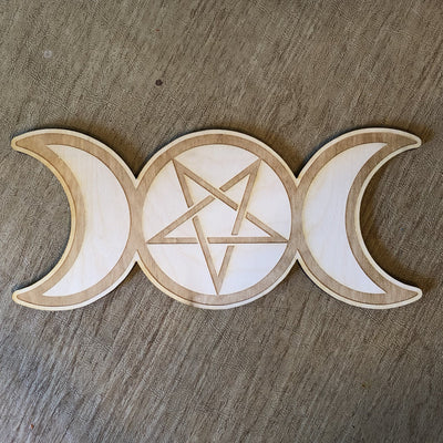 Triple Moon Pentagram Crystal Grid