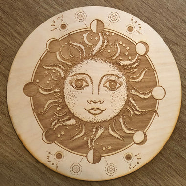 Sun Moon Phase Crystal Grid - Sun Crystal Grid 