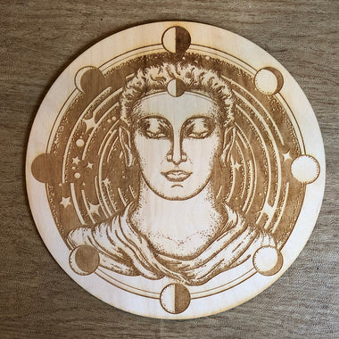 Buddha Moon Phase Crystal Grid - Buddha Crystal Grid 