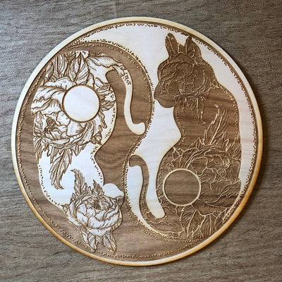 Yin Yang Cat Crystal Grid - Cat Crystal Grid 