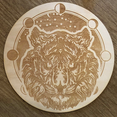Tiger Moon Phase Crystal Grid - Tiger Crystal Grid 