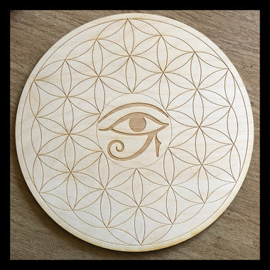 Flower of Life Eye of Horus Crystal Grid - Inverted Flower of Life 