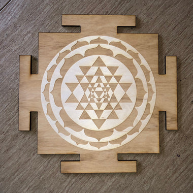 Sri Yantra Crystal Grid #3 - 3, 6, 9 or 12 Inches 