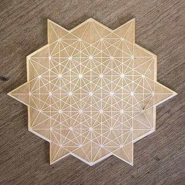 64 Grid Tetrahedron Crystal Grid - 8 Star Tetrahedron Crystal Grid 